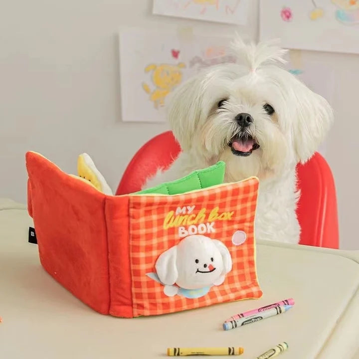 Interactive Snuffle Book for Dogs - Nosework Treat Puzzle Toy