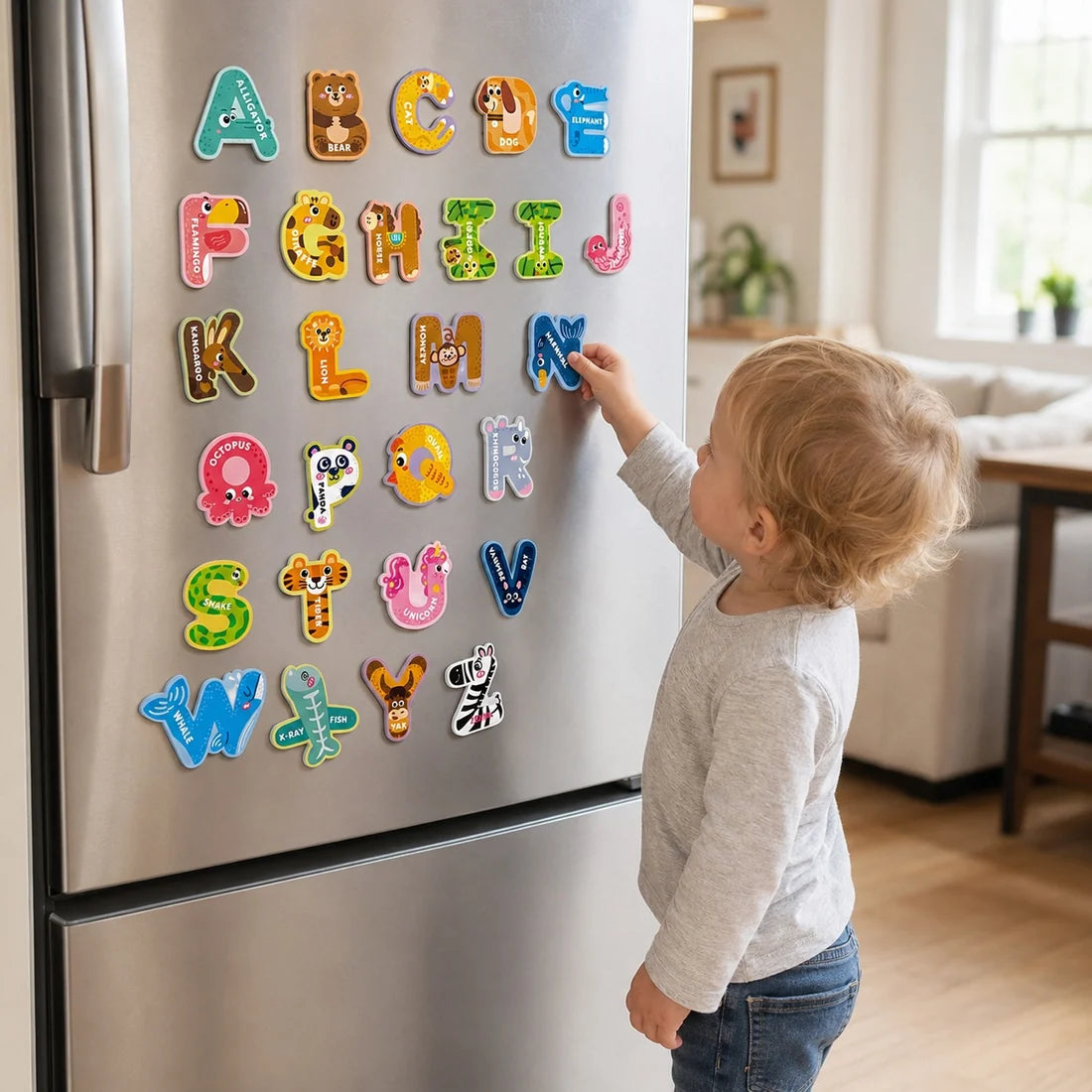 Magnetic Animal Alphabet Letters – Fun Educational Toy for Kids