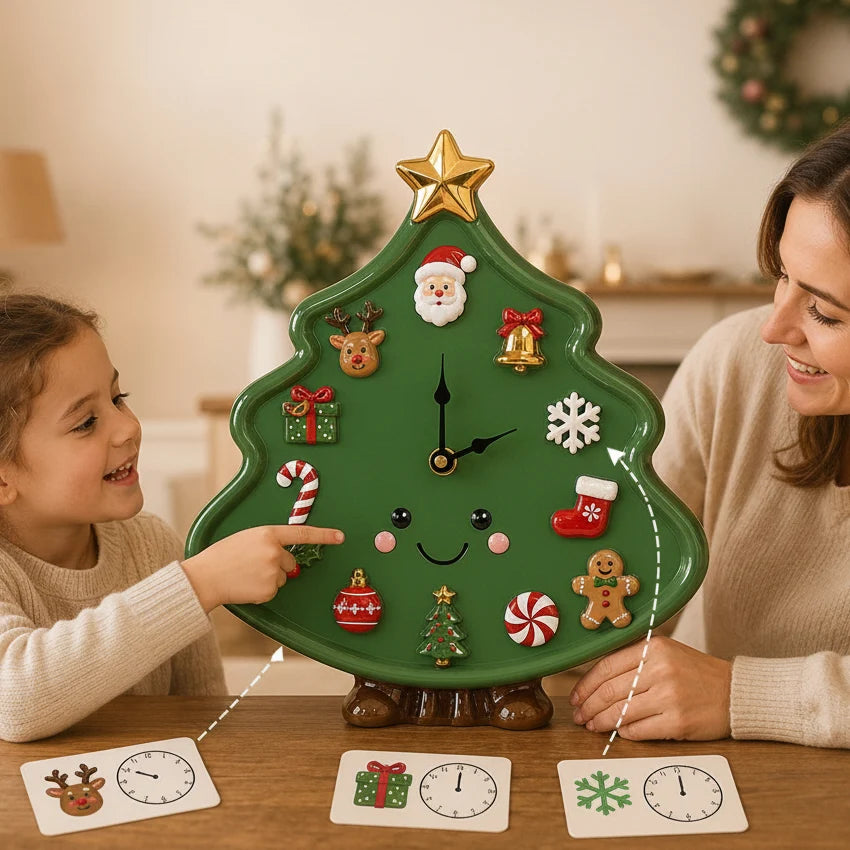 Interactive Christmas Clock – Magnetic Holiday Decoration
