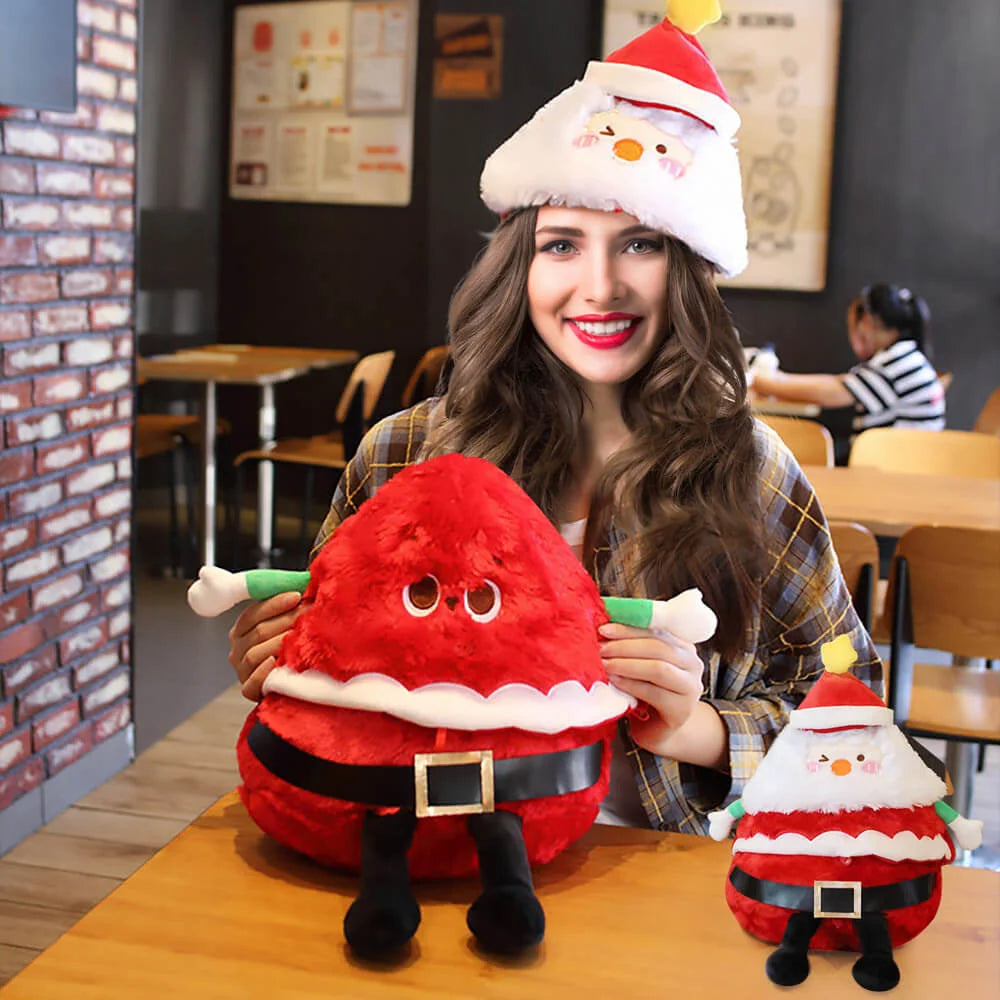 Singing Christmas Plush Toy – Light-Up Santa & Christmas Tree