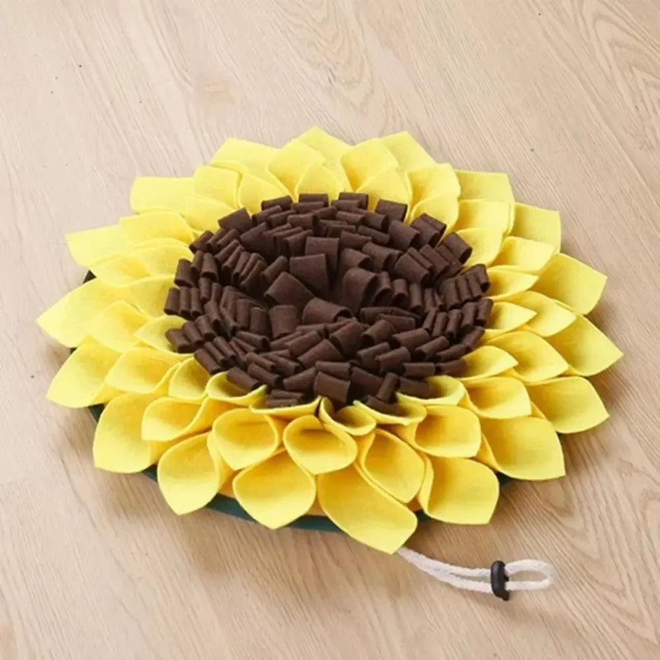 Sunflower Snuffle Mat for Dogs - Interactive Nosework Toy