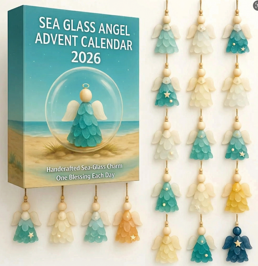 Sea Glass Angel Advent Calendar - 24 Days of Christmas Joy