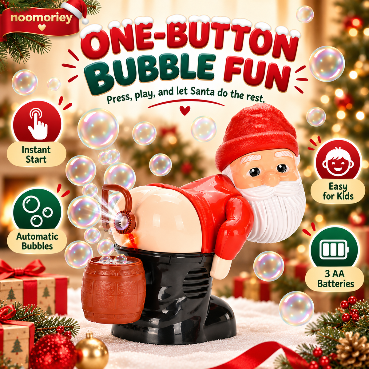Farting Santa Bubble Machine - Funny Christmas Gift