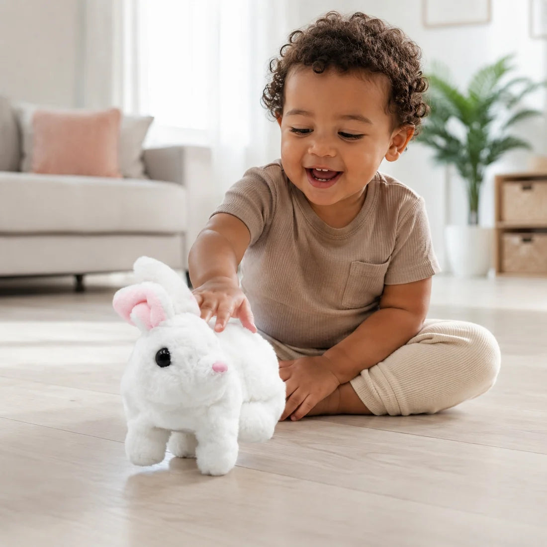 Interactive Jumping Bunny Plush Toy – Cute Hopping Rabbit Gift