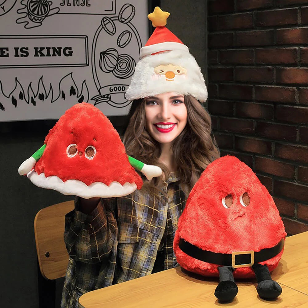 Singing Christmas Plush Toy – Light-Up Santa & Christmas Tree