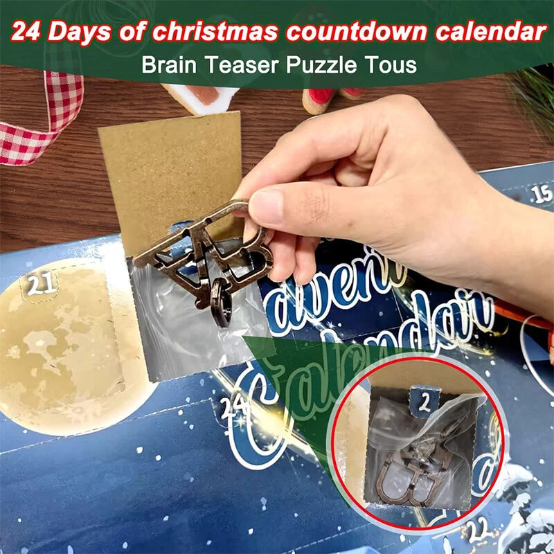 Kids Advent Calendar – 3D Metal & Wooden Puzzle Blind Box
