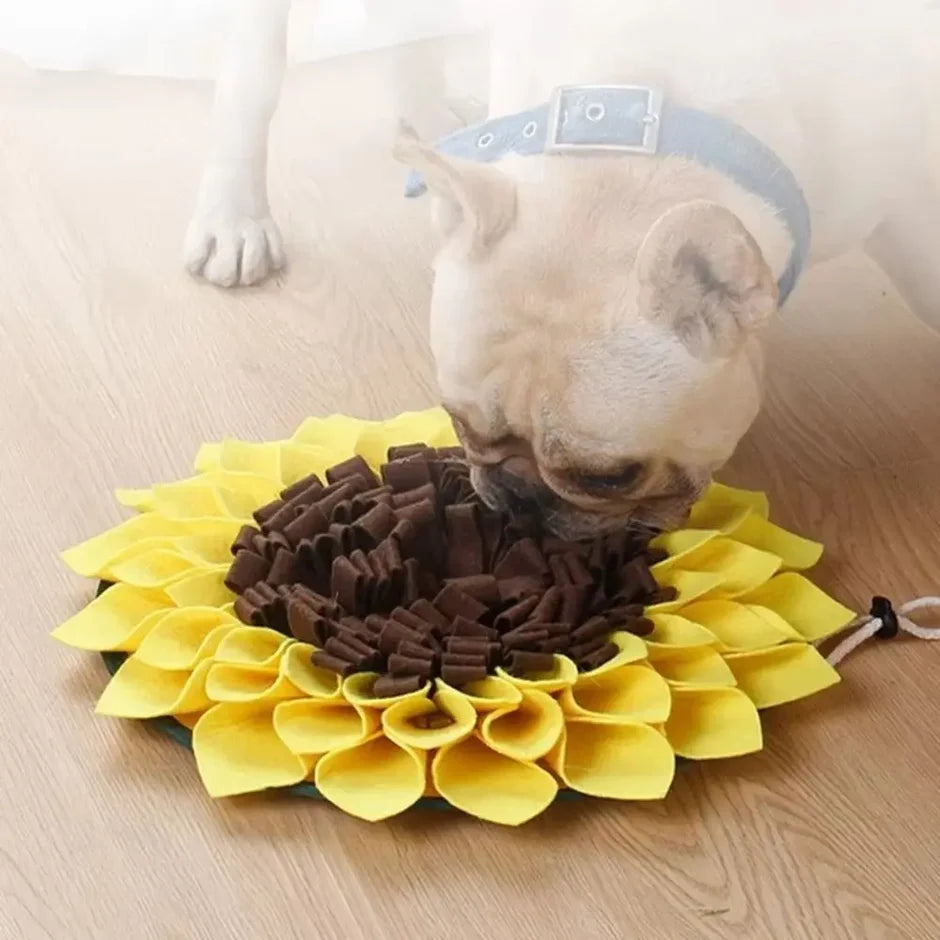 Sunflower Snuffle Mat for Dogs - Interactive Nosework Toy