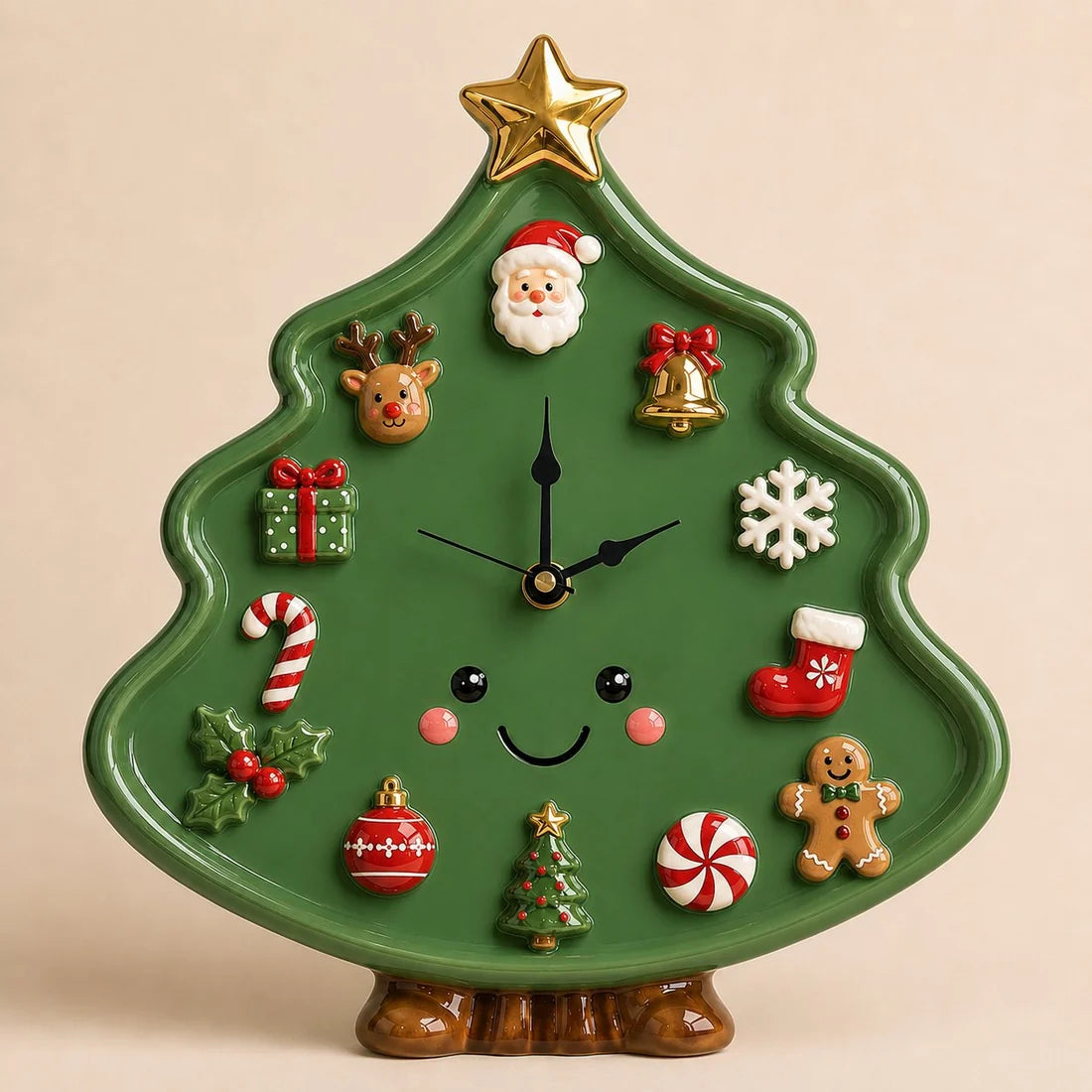 Interactive Christmas Clock – Magnetic Holiday Decoration
