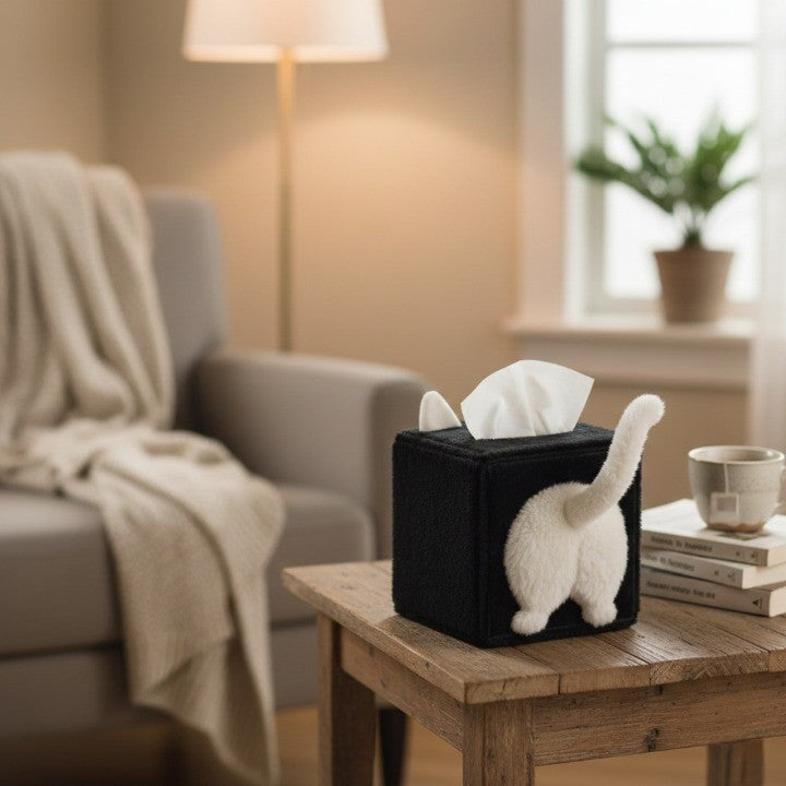Cat Butt Tissue Box - Funny Home Decor
