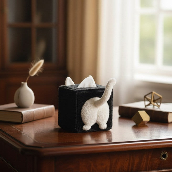 Cat Butt Tissue Box - Funny Home Decor