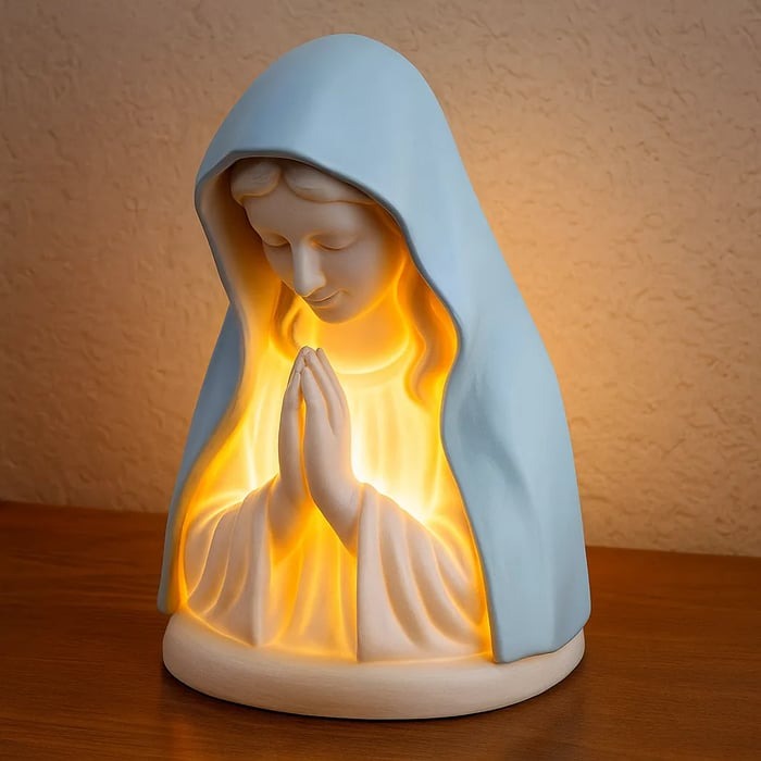 Virgin Mary Prayer Night Light - Peaceful Religious Gift