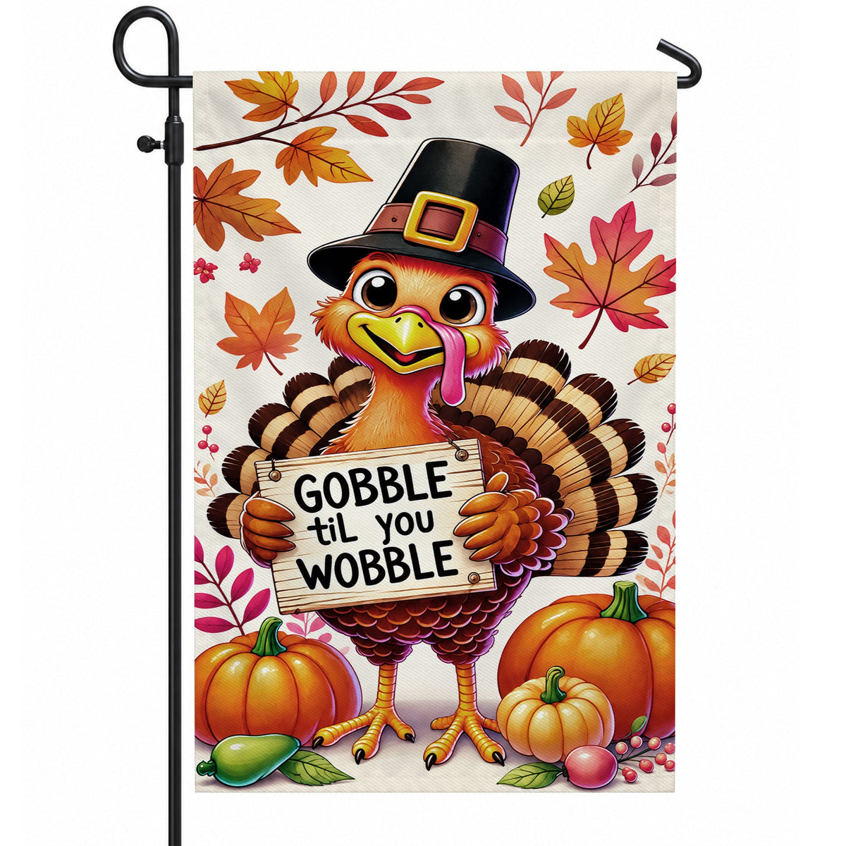 Thanksgiving Turkey Flag - Funny Fall Outdoor Decor