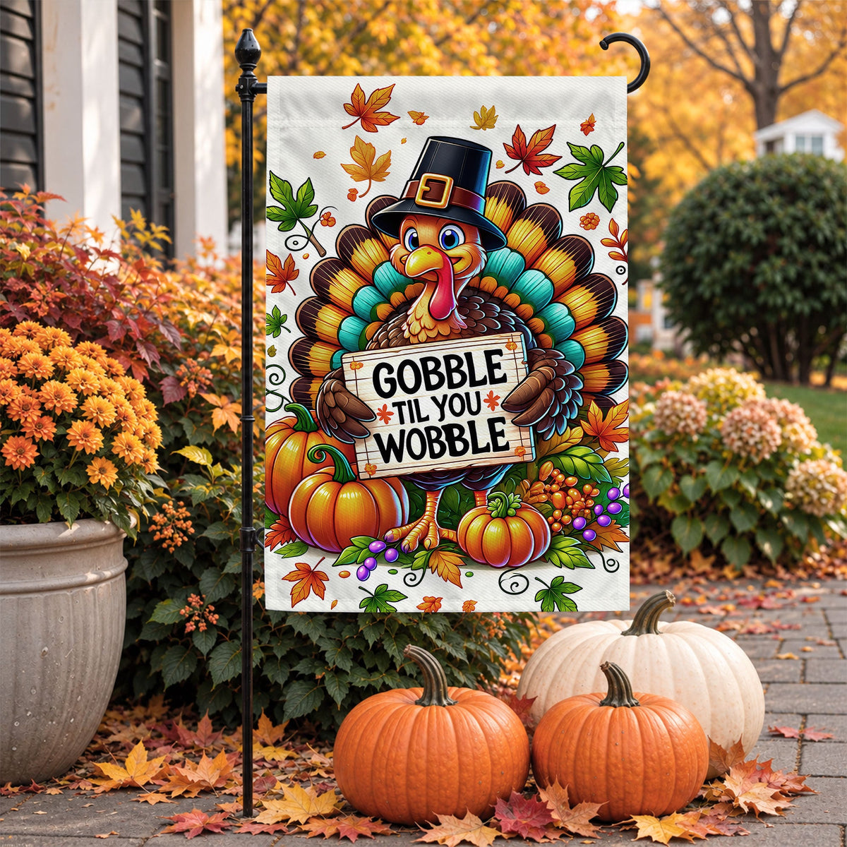 Thanksgiving Turkey Flag - Festive Outdoor Decor
