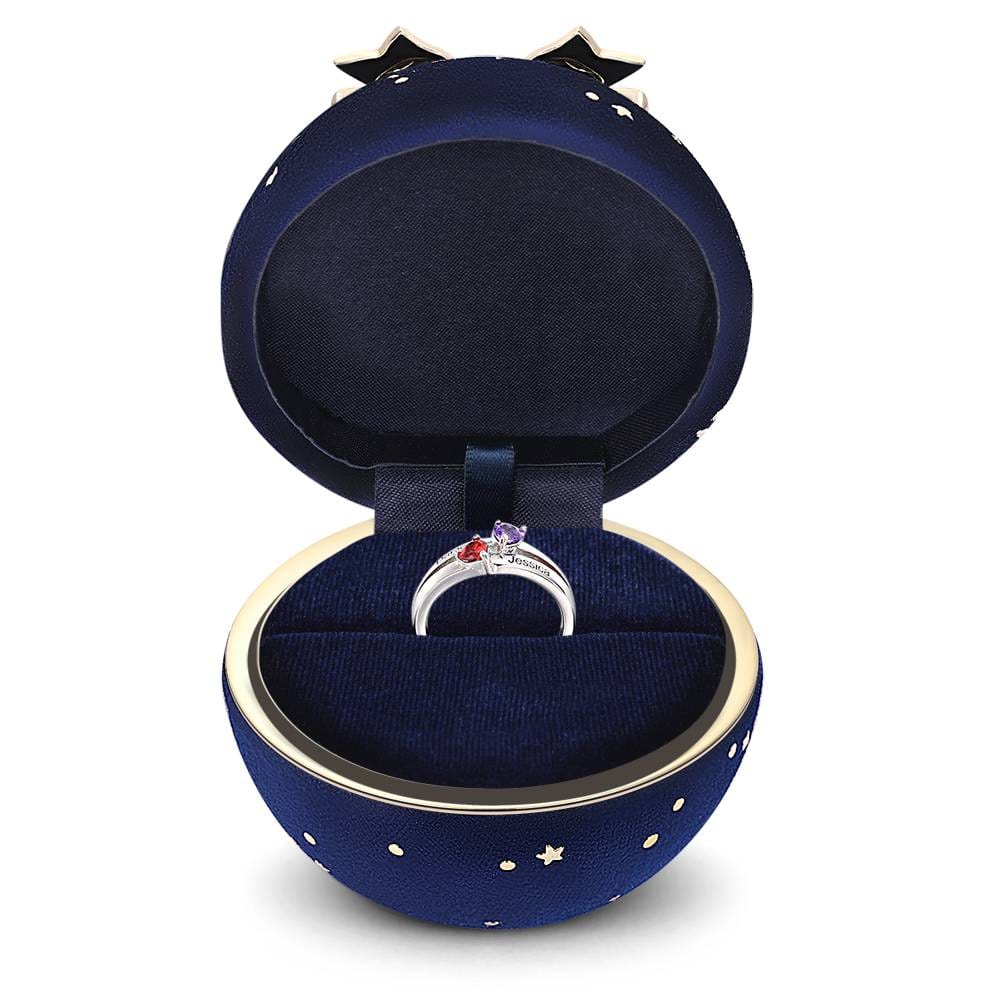 Starry Night Ring Box - Elegant Jewelry Gift Box
