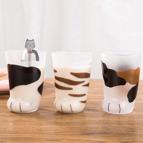 Glass Cat Paw Mug - Cute Gift for Cat Lovers