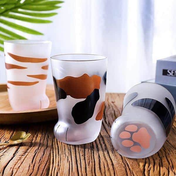 Glass Cat Paw Mug - Cute Gift for Cat Lovers