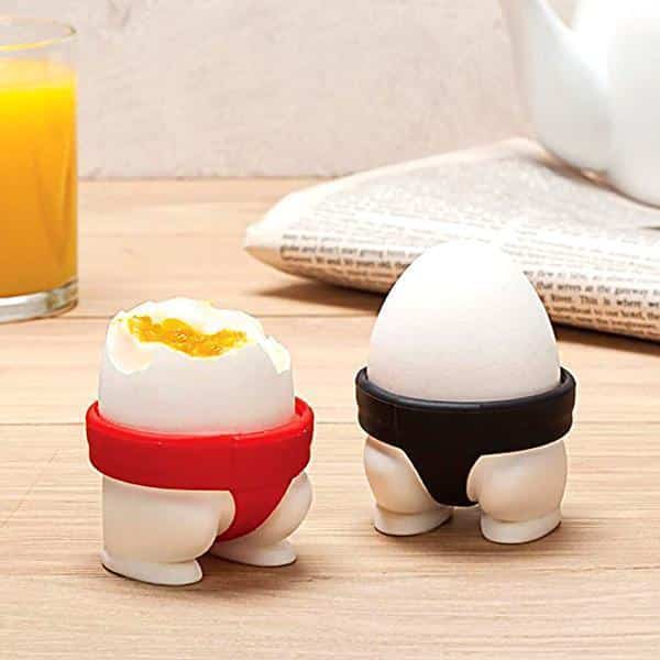 Sumo Wrestler Egg Cups - Funny Breakfast Gift Set