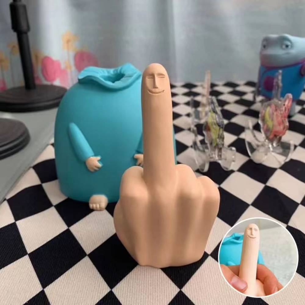 Middle Finger Man Ornament - Funny Gag Gift
