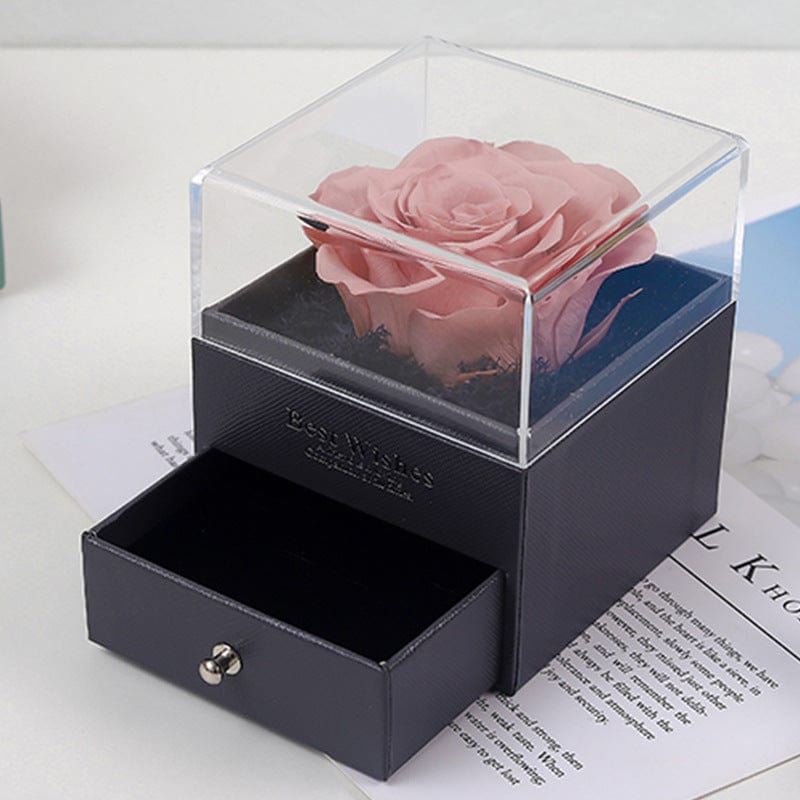Preserved Rose Jewelry Box - Romantic Gift for Her