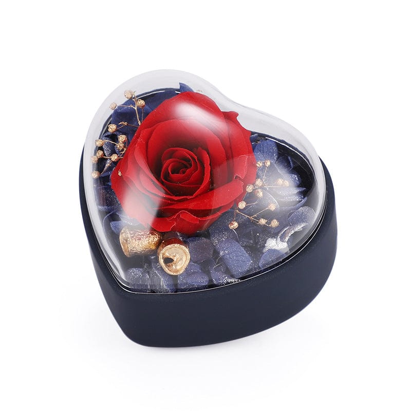 Heart-Shaped Rose Ring Box - Romantic Gift for Her