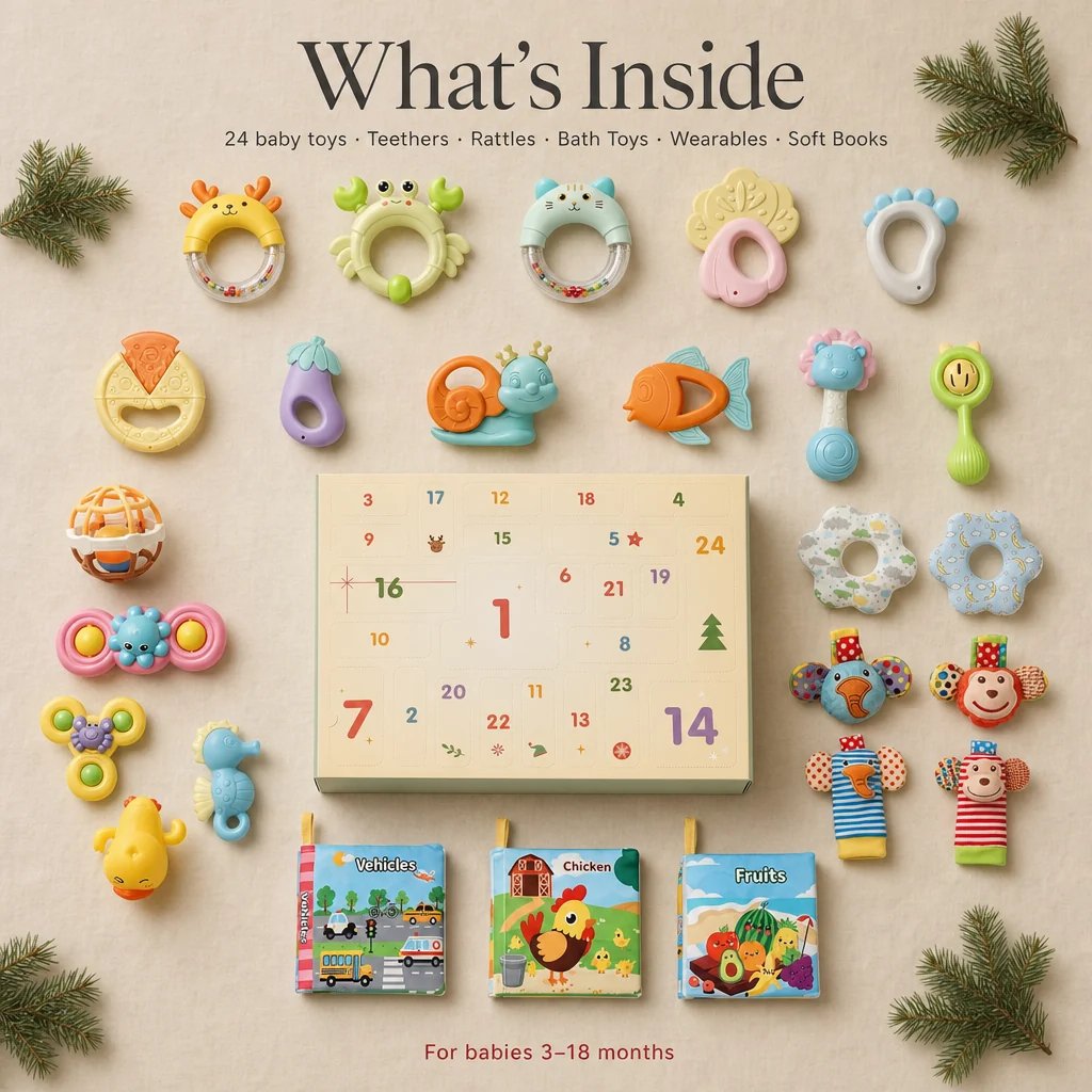 Baby's First Christmas Advent Calendar - 24 Days of Baby Surprises