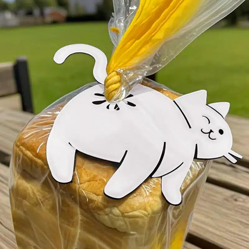 Funny Cat Butt Bag Clips - Cute Kitchen Gift Set of 2