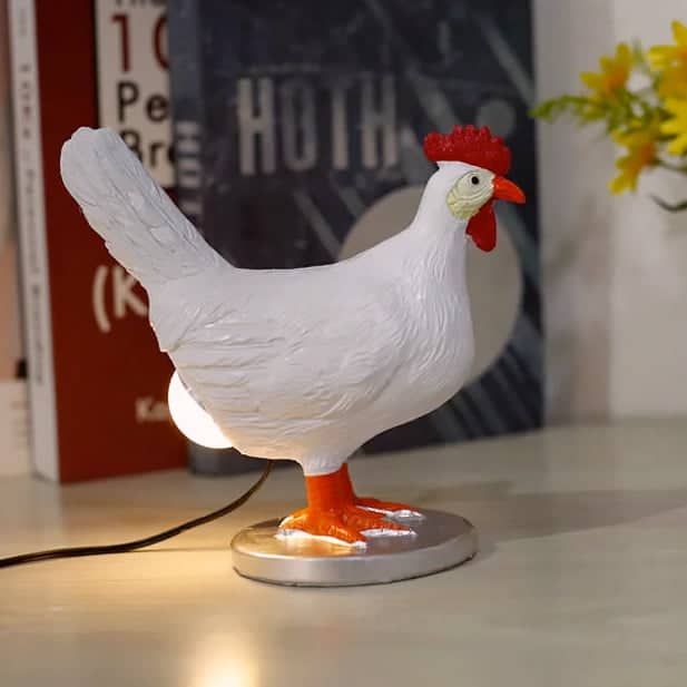 Hen Laying Egg Lamp - Funny Farmhouse Night Light