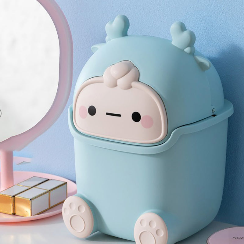 Lazy Penguin Mini Trash Can - Cute Desk Organizer