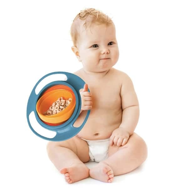 360° Gyro Snack Bowl - Spill-Resistant Kids Feeding Bowl