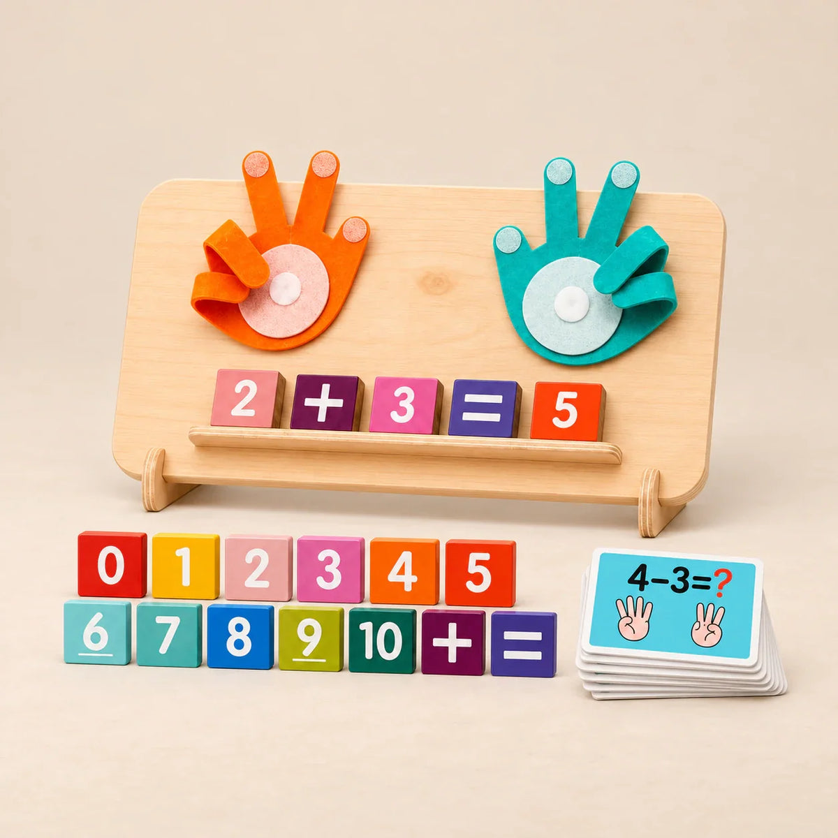 Wooden Finger Counting Toy - Fun Early Math Learning